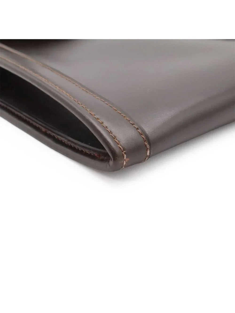 Hermes Jije PM Clutch Business Leather Dark Brown